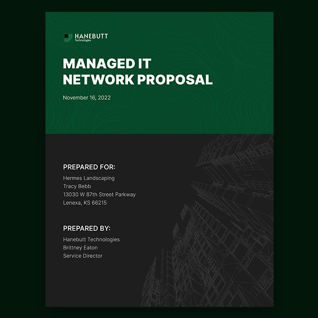 Client proposal cover