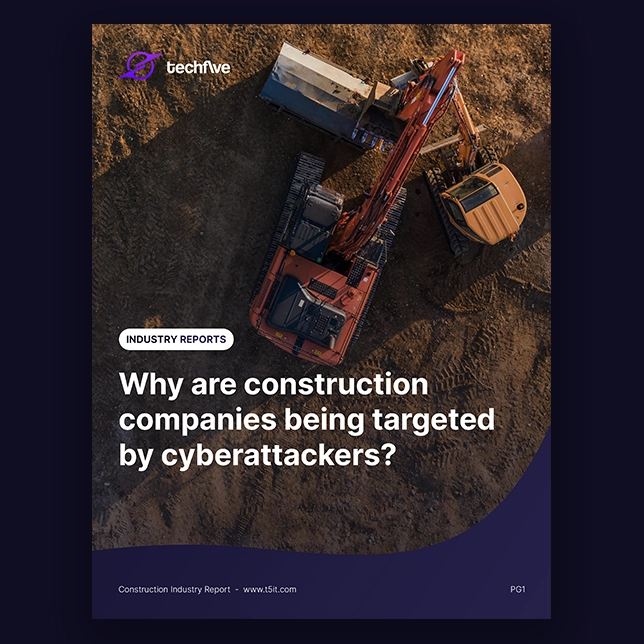TechFive industry report cover — construction cybersecurity